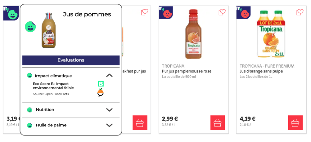 Retrouvez myLabel pour les courses en ligne